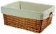 CE 99 H Cassettina Grande in vimini naturale con fodera (cm. 47x37xh21)