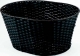 CE 90 N Cesto in Ecopelle tondo nero (misure cm. 39x28xh19)