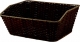 CE 91 M Cesto in Ecopelle rettangolare marrone (misure cm. 40x30xh17)