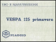 ART.LM31-Manuali uso e manutenzione  Vespa 125 primavera (1968)