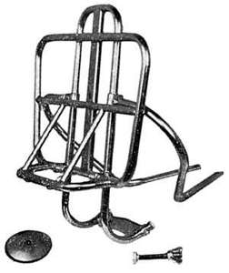 ART.31 Portapacchi posteriore universale per Vespa e Lambretta con portaruota Rear luggage carrier universal for Vespa and Lambretta with wheel-holder