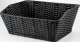 CE 91 N Cesto in Ecopelle rettangolare nero (misure cm. 40x30xh17)