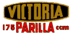 PA04 ADESIVO PARILLA VICTORIA 175 CC- Dimensioni/Dimensions: 85x40 mm PA04 ADESIVO PARILLA VICTORIA 175 CC- Dimensioni/Dimensions: 85x40 mm