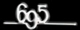 ART.A044 SCRITTA ''695'' PER   ABARTH  695 con barretta per cruscotto