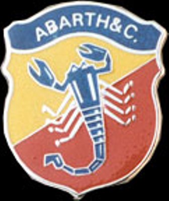 ART.A065 Stemma Abarth h. 50 mm smaltato per cofano motore ART.A065 Stemma Abarth h. 50 mm smaltato per cofano motore