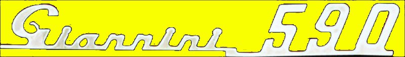 ART.G116 Scritta cromata “Giannini 590” per cruscotto FIAT 500 Giannini ART.G116 Scritta cromata “Giannini 590” per cruscotto FIAT 500 Giannini