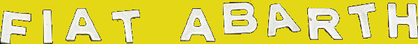 ART.G048 Scritta cromata “Fiat Abarth” a lettere staccate (originale) h. 19 mm per cofano motore 595/695 ART.G048 Scritta cromata “Fiat Abarth” a lettere staccate (originale) h. 19 mm per cofano motore 595/695