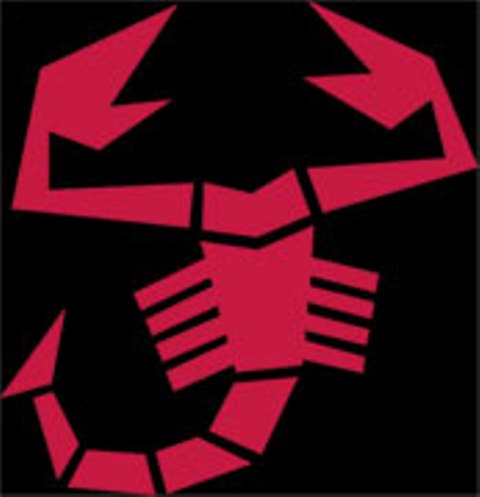 ART.A056N Scorpione piccolo adesivo nero o rosso per cofano anteriore ART.A056N Scorpione piccolo adesivo nero o rosso per cofano anteriore