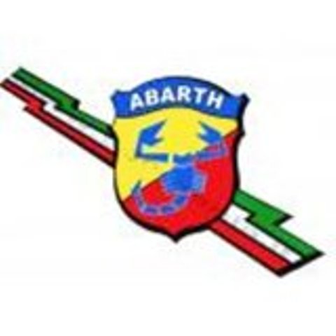 ART.A094 Stemma  Abarth''FULMINE TRICOLORE'' adesivo in pvc  cm.8.7 x4