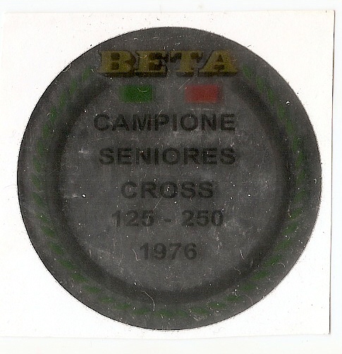 BEC08 ADESIVO BETA  CAMPIONE SENIORES CROSS 1976- 55