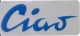 PG02 ADESIVO ''CIAO'' in blu- mm.65X28