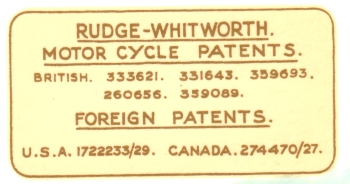 RD04 ADESIVO''MOTOR CYCLE PATENTS 'Dimensioni/Dimensions:85 x 45