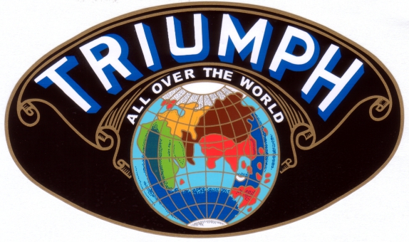 TR05 ADESIVO TRIUMPH mm.140X 85 ALL OVER THE WORLD TR05 ADESIVO TRIUMPH mm.140X 85 ALL OVER THE WORLD