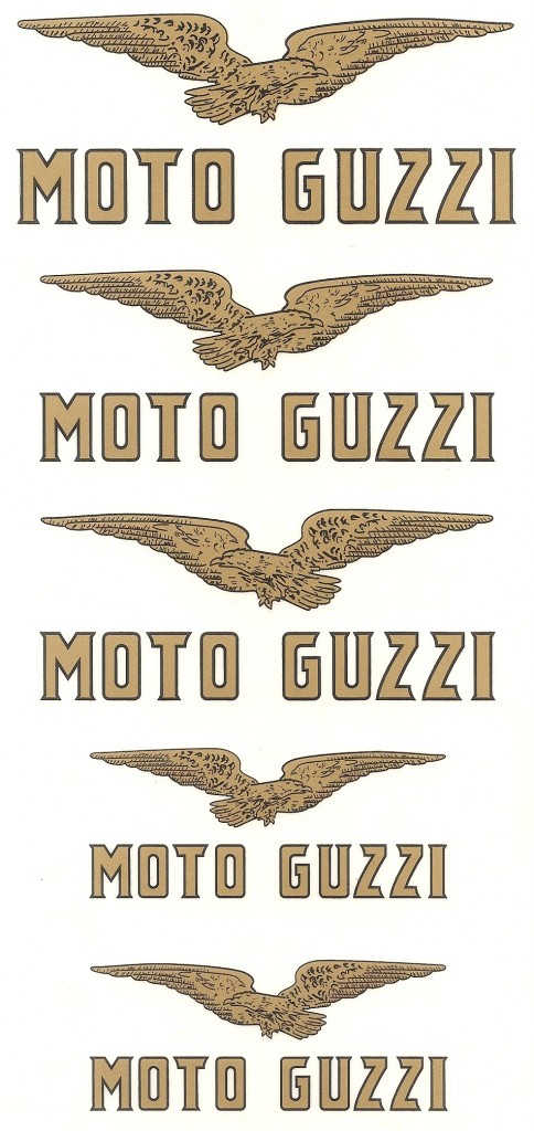 MG05 ADESIVO MOTO GUZZI (FOGLIO COMPLETO CON CINQUE ADESIVI)