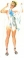 25 Adesivo '' PIN UP '' originale ad acqua''CON BABYDOLL''