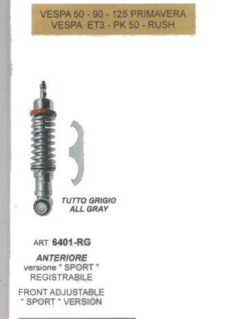 ART.6401-RG  Ammortizzatore anteriore-VESPA 50-90-125 PRIMAVERA ET3-PX-PE-PX PE ARCOBALENO vers.sport registrabile