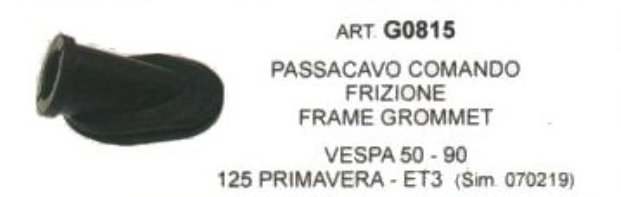 Art.G0815 PASSACAVO COMANDO FRIZIONE VESPA 50-90-125 PRIMAVERA -ET3