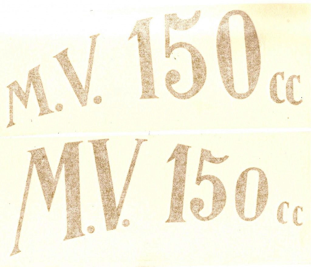 MV10 BIS ADESIVO MV AGUSTA 150 CC in oro crestino(la coppia) MV10 BIS ADESIVO MV AGUSTA 150 CC in oro crestino(la coppia)