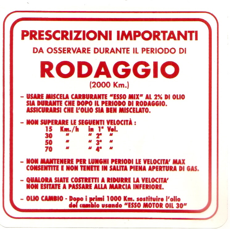 ADESIVO ''RODAGGIO' ROSSO