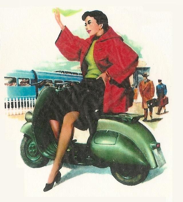 PG16 ADESIVO VESPA ''PIN UP ''ad acqua PG16 ADESIVO VESPA ''PIN UP ''ad acqua