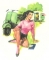 PG17 ADESIVO VESPA  ''PIN UP ''ad acqua