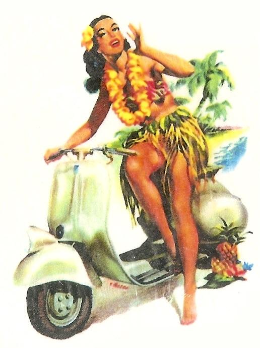 PG18 ADESIVO VESPA ''PIN UP ''ad acqua PG18 ADESIVO VESPA ''PIN UP ''ad acqua