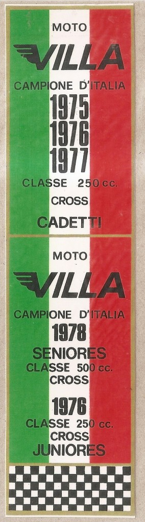 VI04 ADESIVO MOTO VILLA(CAMPIONE D'ITALIA) VI04 ADESIVO MOTO VILLA(CAMPIONE D'ITALIA)