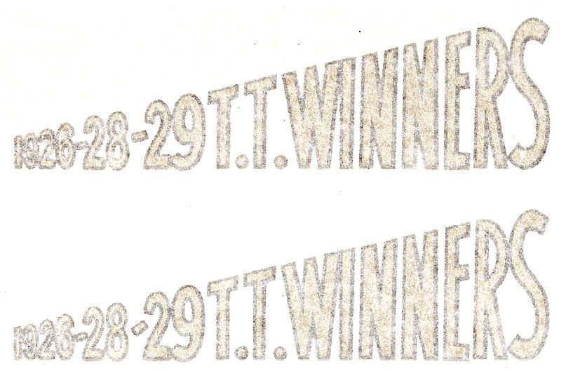 VI05 ADESIVO VINCENT ''1926-28-29 T.T. WINNERS(COPPIA)