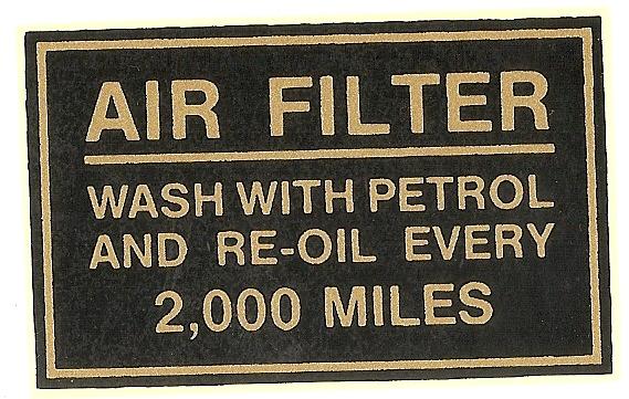 VI06 ADESIVO VINCENT''AIR FILTER''