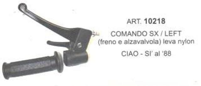 ART.10218 COMANDO SX/LEFT(freno e alzavalvola) leva nylon-SI' al '88