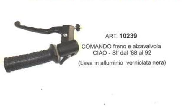 ART.10239 COMANDO FRENO E ALZAVALVOLA -SI'dal '88 al '92(leva in allumino verniciata nera)