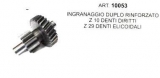 ART.10053 INGRANAGGIO DUPLO RINFORZATO  Z -10 DENTI DIRITTI-Z 29 DENTI ELICOIDALI-CIAO-BRAVO CON VARIATORE-SI'