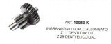 ART.10053K INGRANAGGIO DUPLO ALLUNGATO  Z -11 DENTI DIRITTI-Z 29 DENTI ELICOIDALI-CIAO-BRAVO CON VARIATORE-SI'