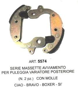 ART.5574 SERIE MASSETTE AVVIAMENTO PER PULEGGIA VARIATORE POSTERIORE-(N° 2 PEZZI CON MOLLE) CIAO-BRAVO-BOXER-SI' ART.5574 SERIE MASSETTE AVVIAMENTO PER PULEGGIA VARIATORE POSTERIORE-(N° 2 PEZZI CON MOLLE) CIAO-BRAVO-BOXER-SI'