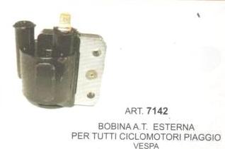ART.7142 BOBINA A.T. ESTERNA PER TUTTI CICLOMOTORI PIAGGIO VESPA ART.7142 BOBINA A.T. ESTERNA PER TUTTI CICLOMOTORI PIAGGIO VESPA