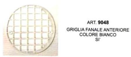 ART.9048 GRIGLIA FANALE ANTERIORE COLORE BIANCO-SI' ART.9048 GRIGLIA FANALE ANTERIORE COLORE BIANCO-SI'
