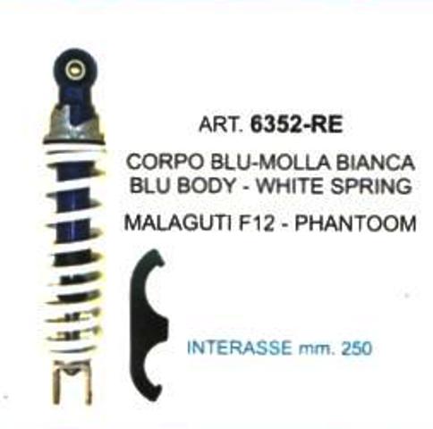 ART.6352-RE AMMORTIZZATORE POSTERIORE REGISTRABILE CORPO BLU-MOLLA BIANCA-MALAGUTI F12-PHANTOOM ART.6352-RE AMMORTIZZATORE POSTERIORE REGISTRABILE CORPO BLU-MOLLA BIANCA-MALAGUTI F12-PHANTOOM