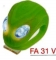ART.FA 31 V Fanalino in silicone UFO verde anteriore con 2 Super Led bianco (batt.incl.)