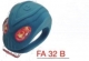 ART.FA 32 B Fanalino in silicone UFO blu posteriore con 2 Super Led rosso (batt.incl.)