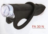 ART.FA 30 N Fanale in silicone nero ALIEN  anteriore con 1 super led bianco(batt.incl.)