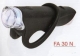 ART.FA 30 N Fanale in silicone nero ALIEN  anteriore con 1 super led bianco(batt.incl.)