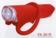 ART.FA 30 R Fanale in silicone rosso ALIEN  anteriore con 1 super led bianco(batt.incl.)