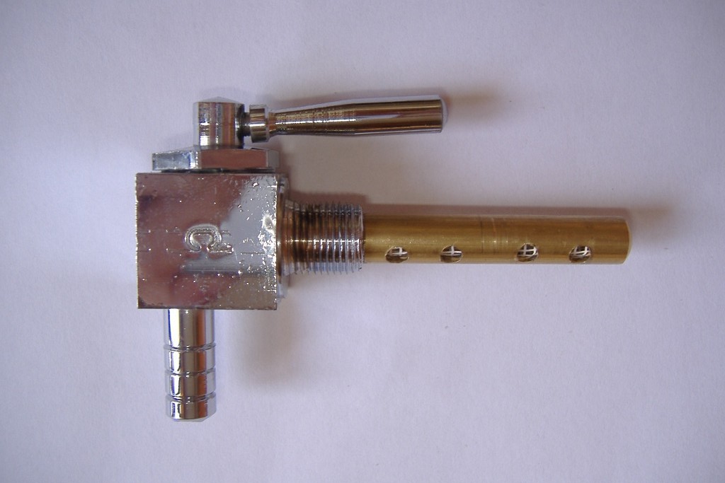 Rubinetto benzina per GUZZI V7 (nuovo Falcone), Q.20, 12x1, codulo opposto con riserva Rubinetto benzina per GUZZI V7 (nuovo Falcone), Q.20, 12x1, codulo opposto con riserva