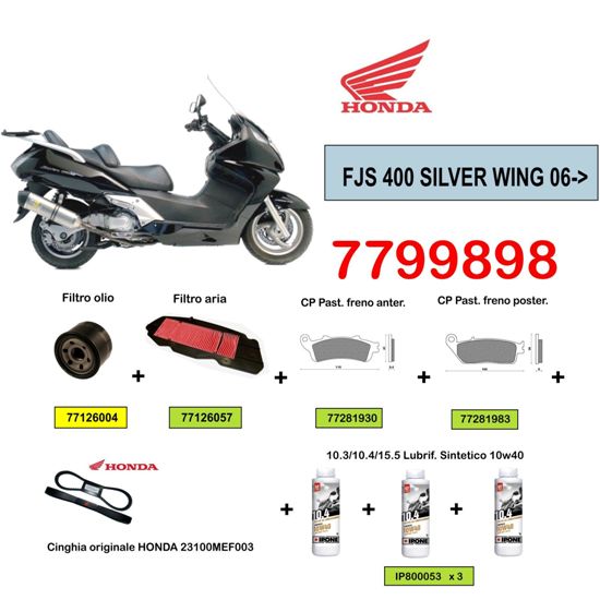 KIT TAGLIANDO HONDA SILVER WING 06-> OLIO IPONE