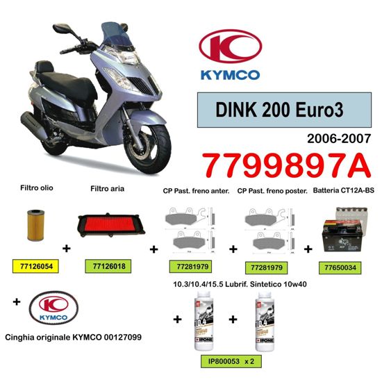 KIT TAGLIANDO KYMCO DINK 200 EURO 3 OLIO IPONE