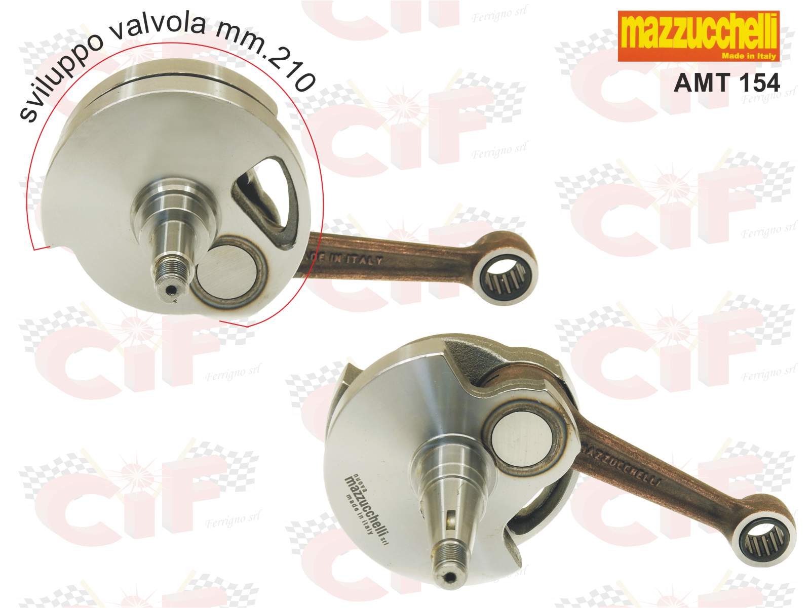 ART. 5180 ALBERO MOTORE TIPO ORIGINALE - CORSA mm.57 - VESPA PX 125-150 ART. 5180 ALBERO MOTORE TIPO ORIGINALE - CORSA mm.57 - VESPA PX 125-150